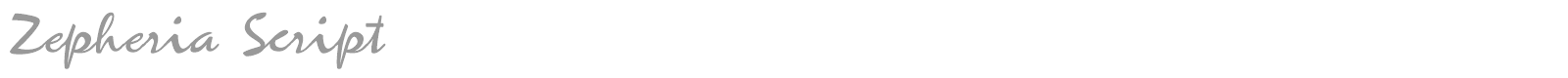Zepheria Script font preview